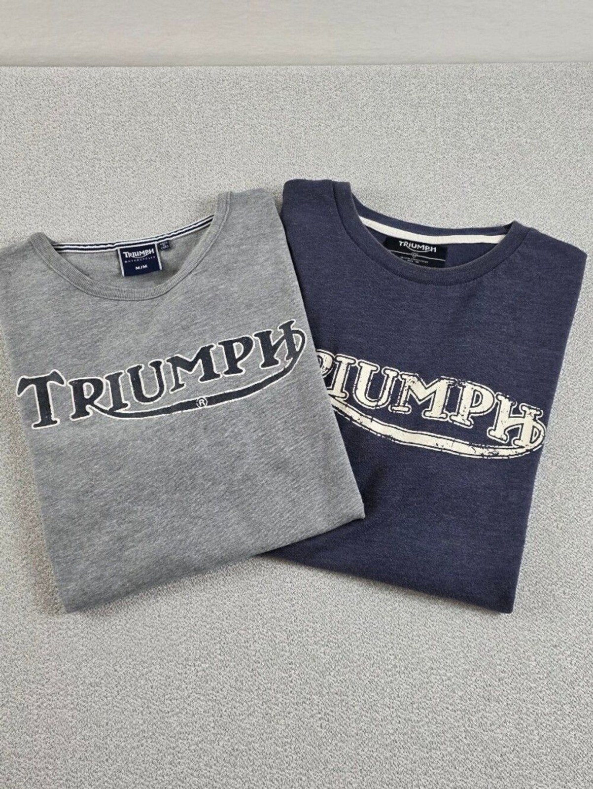 Bundle of 2 Men’s Triumph Logo T‑Shirt Grey Blue Men’s Med