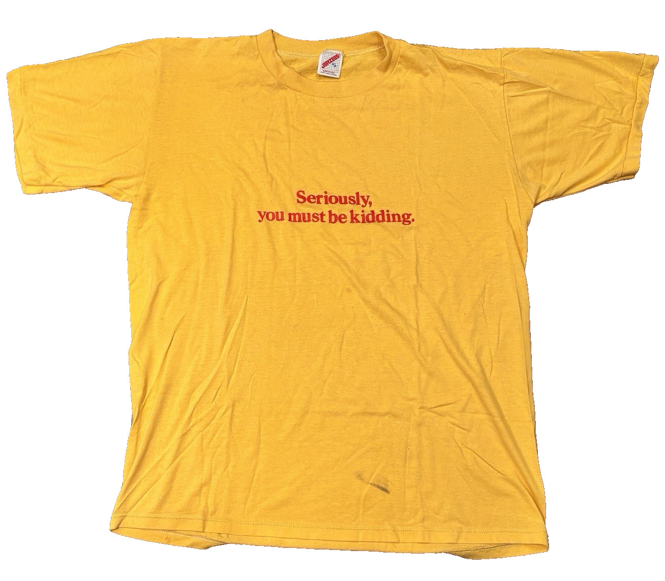 Vintage 80’s Seriously You Must Be Kidding Text Words T-Shirt