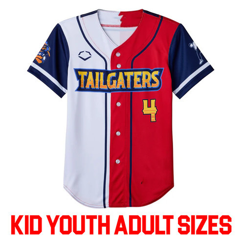 number 4 The Texas Tailgaters baseball jersey YOUTH ADULT QT1893