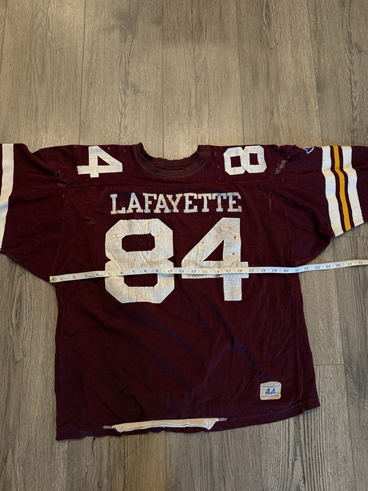 Vintage 1960s Champion Products Football Jersey Maroon 84 Mesh Size 44
