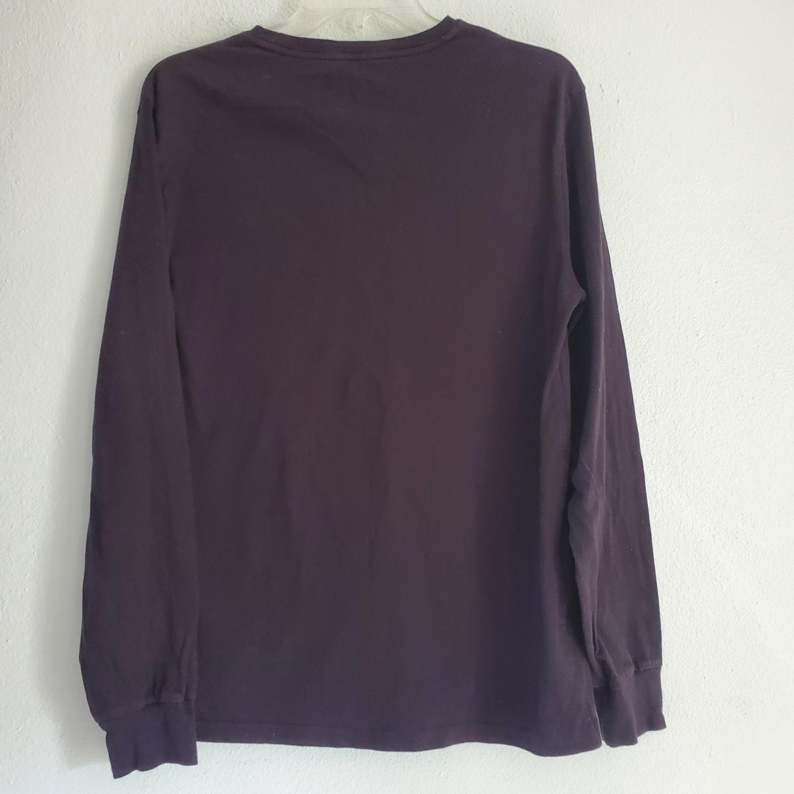 Polo Ralph Lauren Shirt Mens Medium Black Long Sleeve Red Pony Cotton Logo