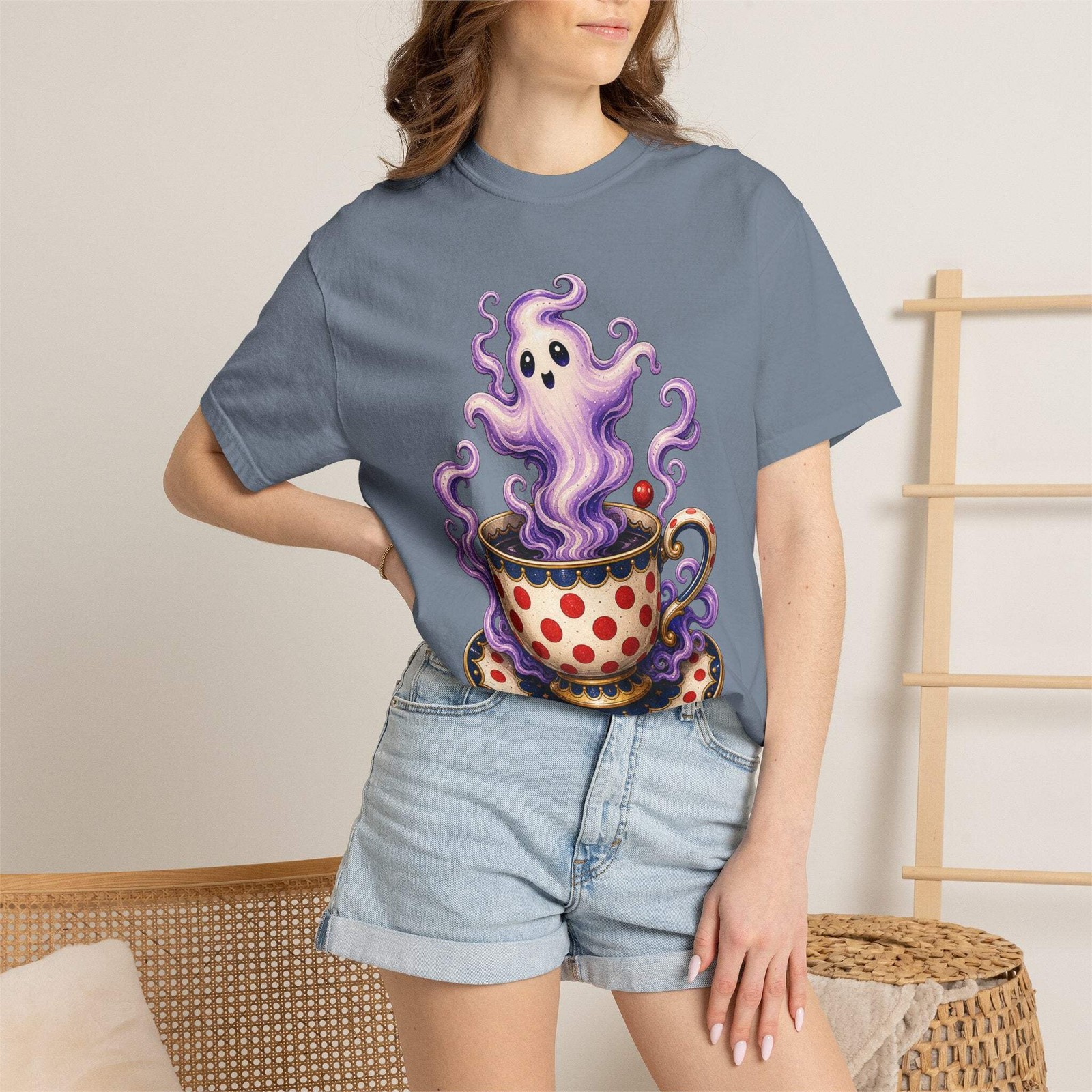 Polka Dot Phantom Teacup Graphic Tee