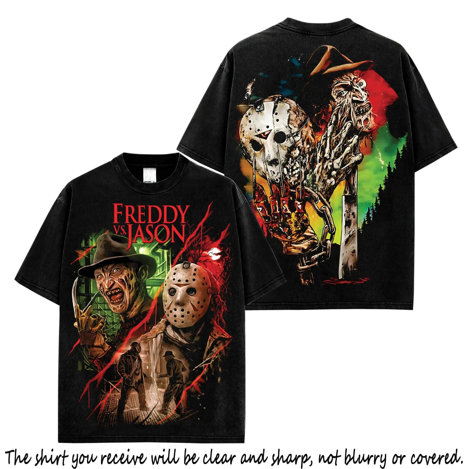Freddy vs Jason Horror Movie Shirt, Nightmare On Elm Street Freddy Krueger Tee
