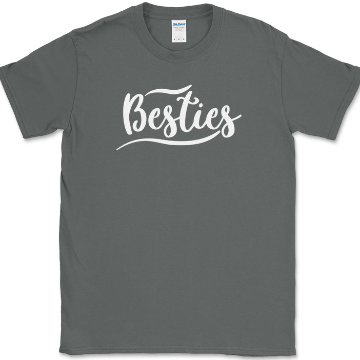 Besties T-Shirt Funny Humor Group Best Friends Forever Novelty Text Tee