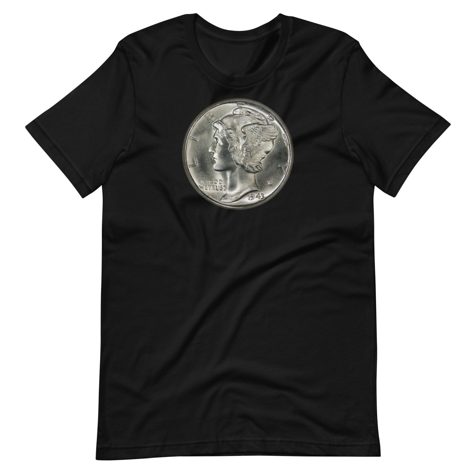 Mercury Dime Liberty Head Coin T-Shirt — Silver Tee — Coin Collector Gift