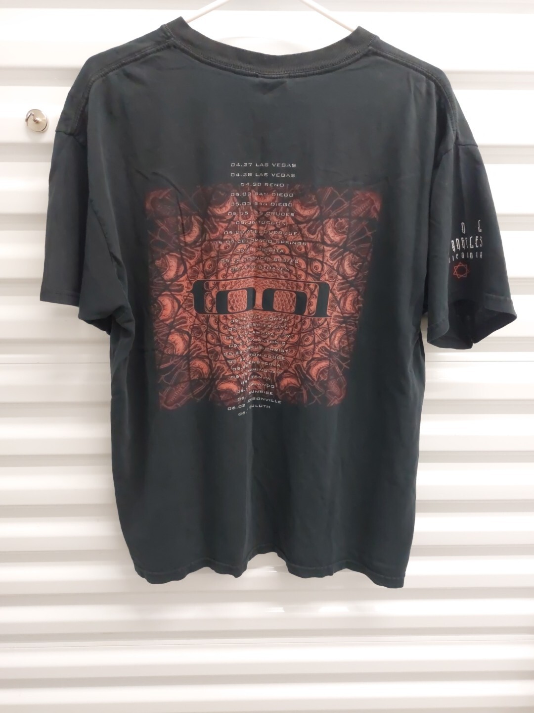 Tool Tour Concert T-Shirt XL Tour Dates Los Angeles California Tee