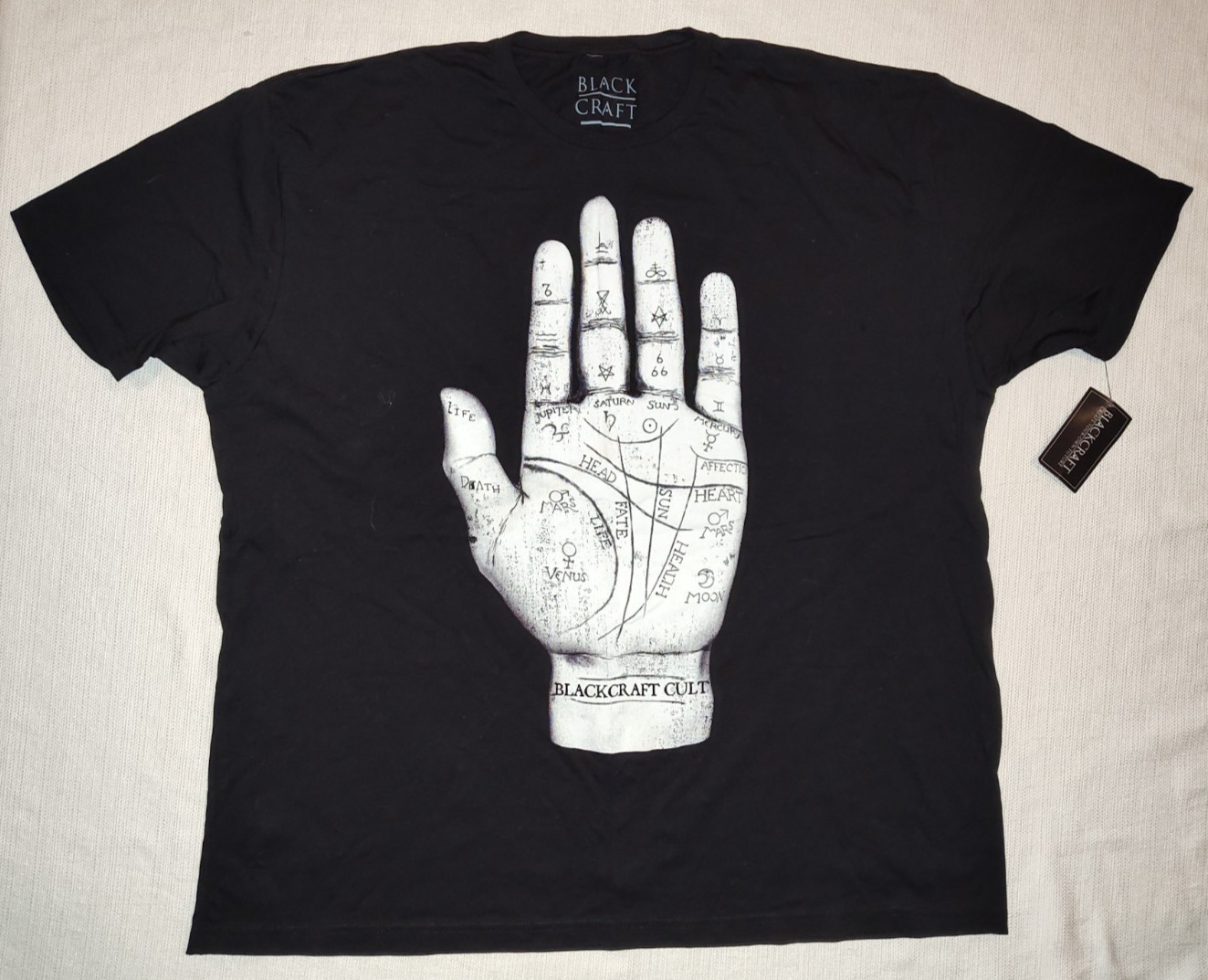 NEW Blackcraft Cult Hand Palm Reader Black Short Sleeve T-Shirt 4XL Black Craft