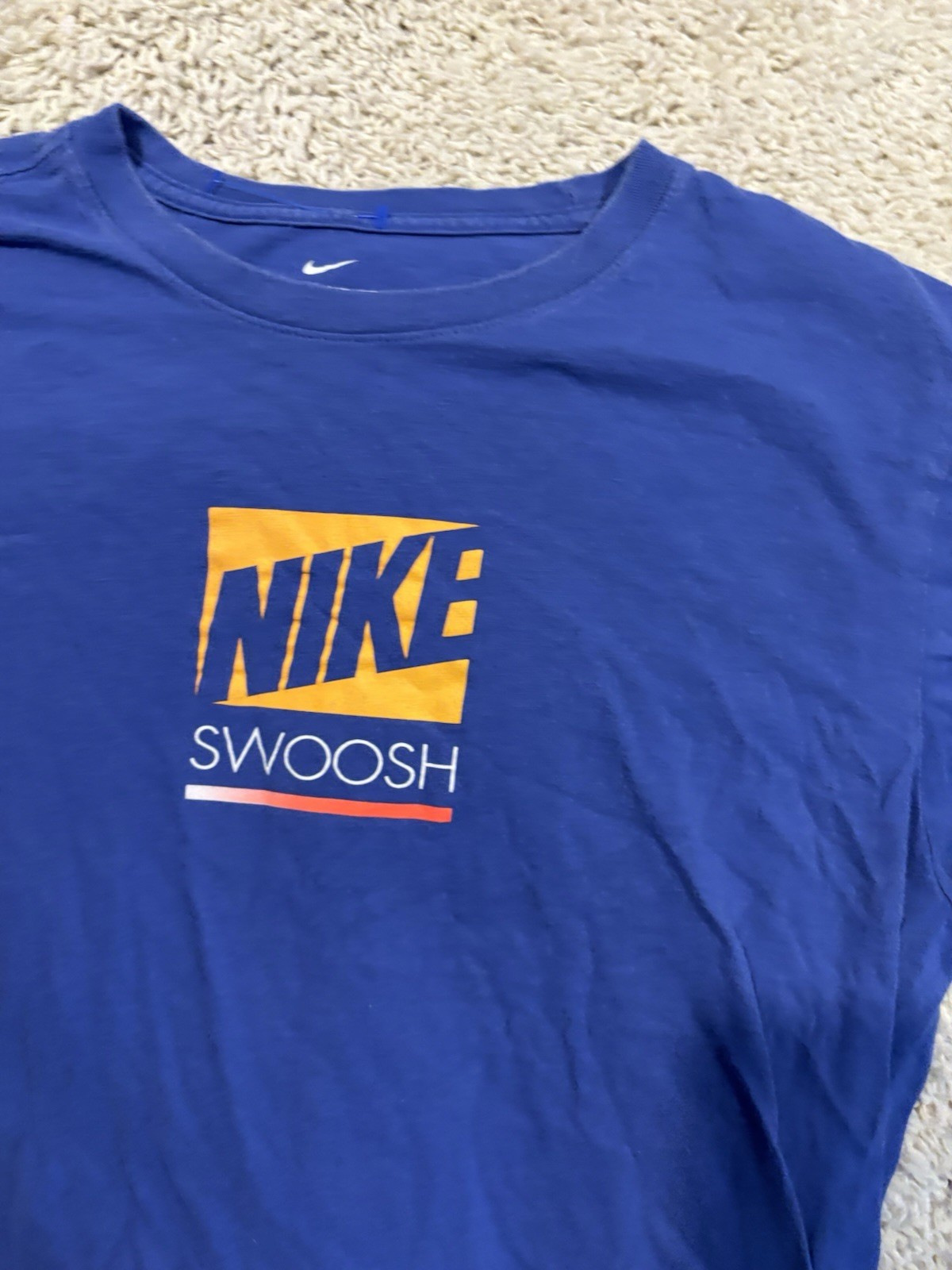 Nike shirt adult medium blue short sleeve crewneck casual workout men