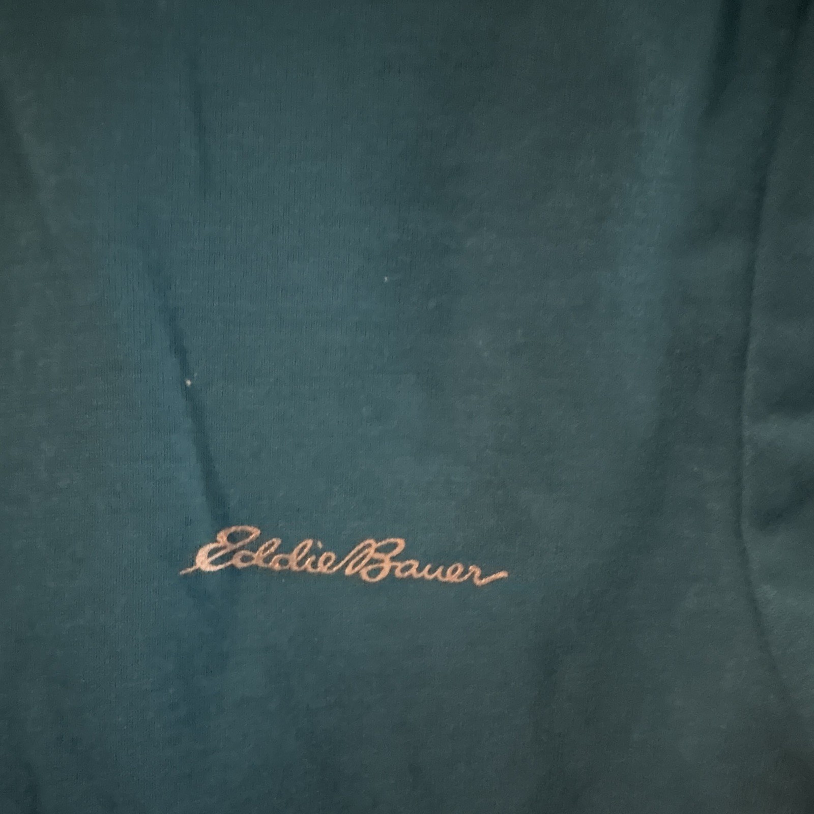 Eddie Bauer Men’s Blue Solid Logo Crew Neck Short Sleeve T-Shirt Size M