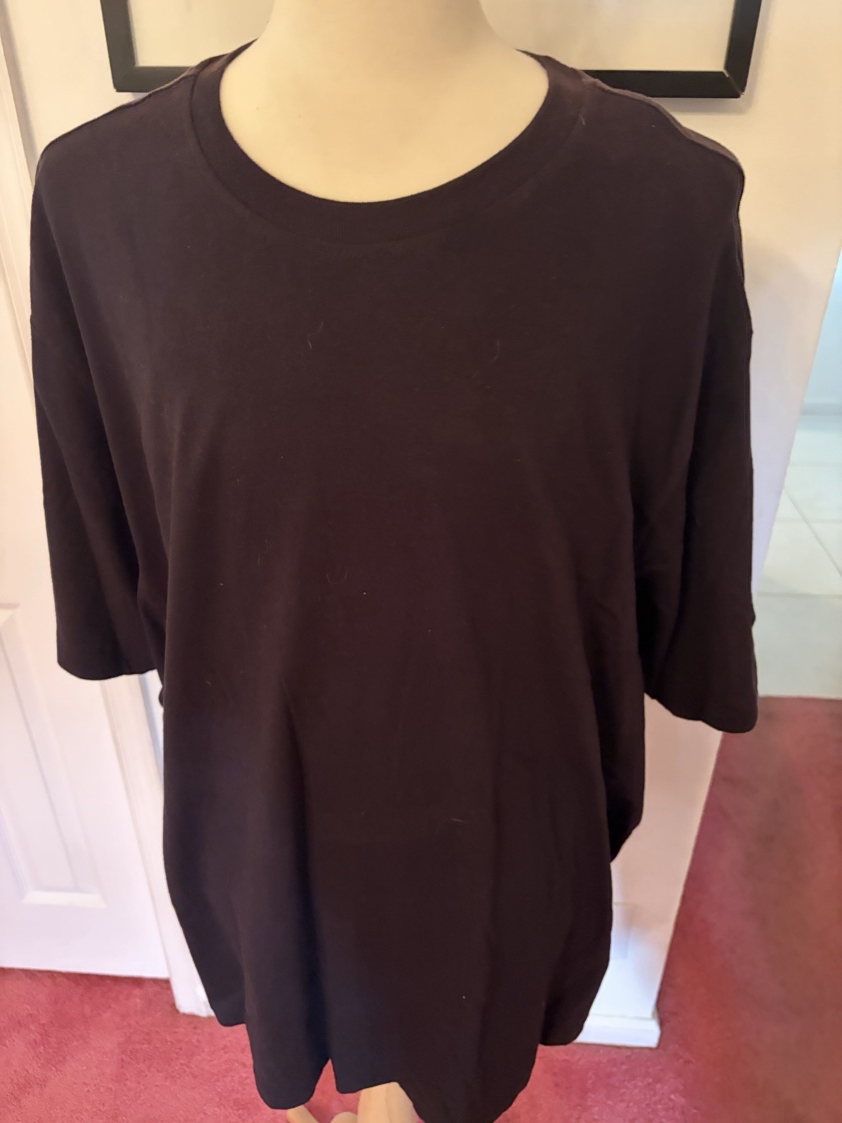 Basic Editions Big & Tall Men’s T-Shirt 4XL Black Crew Neck NWT 100% Cotton