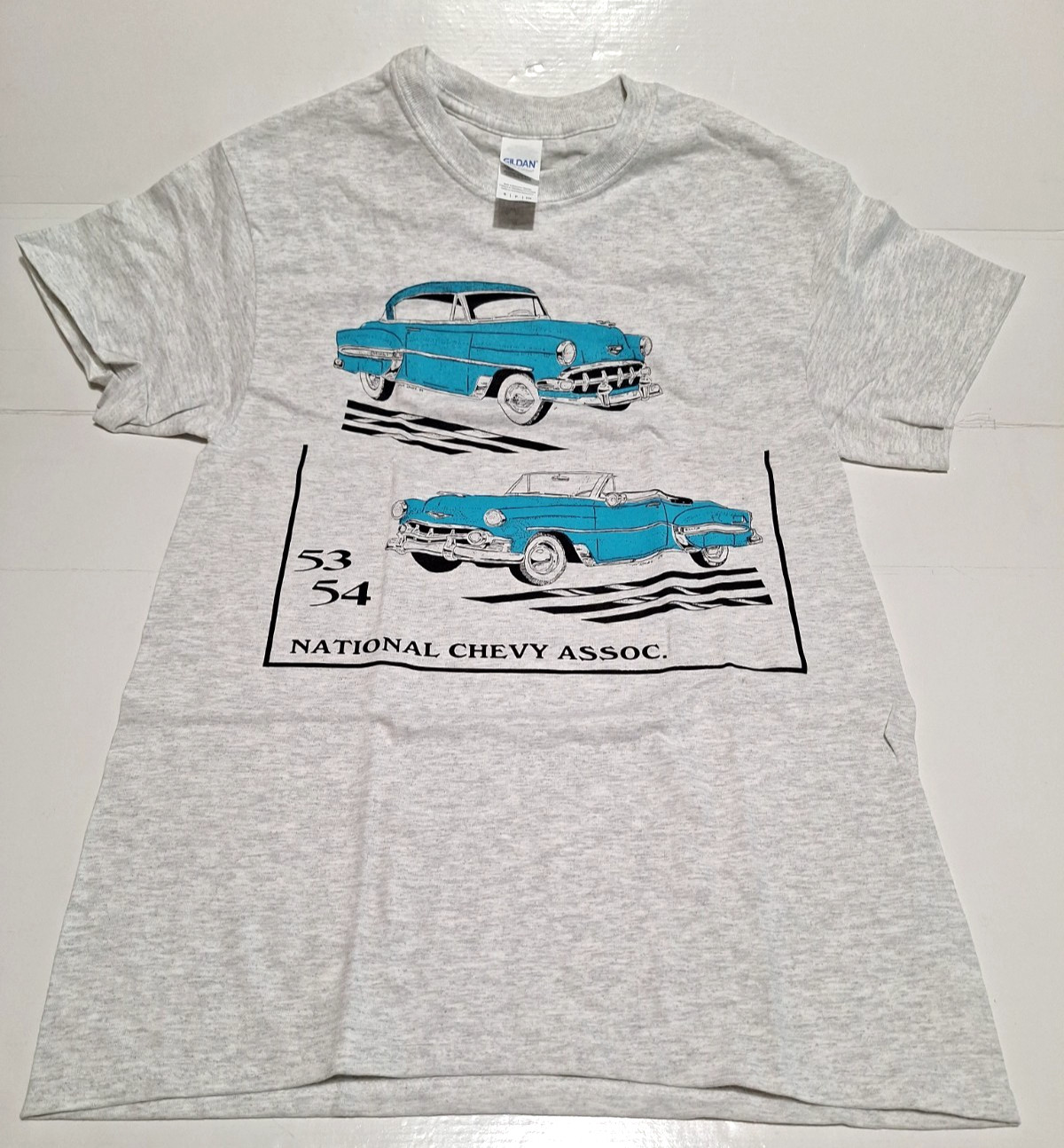 1953 – 1954 Chevy Bel Air T SHIRT NATIONAL CHEVY ASSOC. SIZE SMALL – NEW