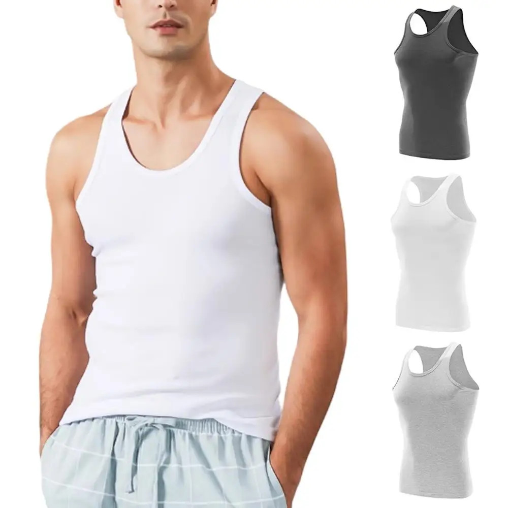 Hot Summer Male tank top Women Basic Elastic Tank Pure Cotton Sleeveless