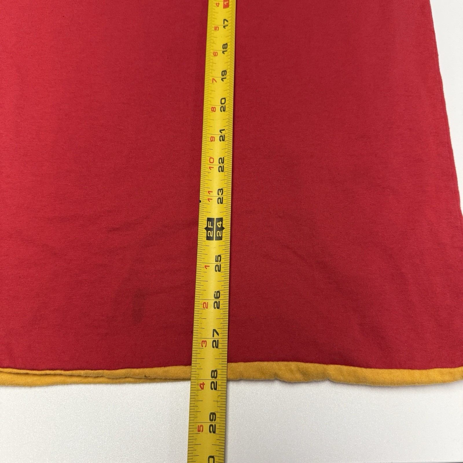 Vintage 90s Double Face Phys Ed T Shirt Mens XL Red/Yellow USA
