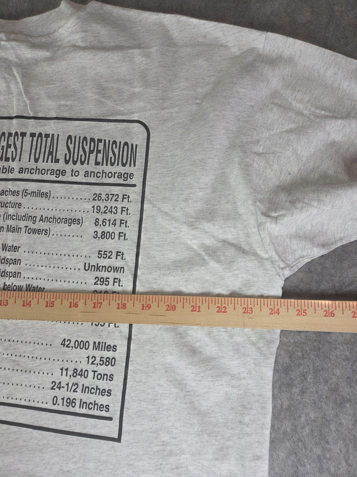 VTG Mackinac Bridge Labor Day Walk 1995 XL T Shirt Mighty Mac Bridge Details