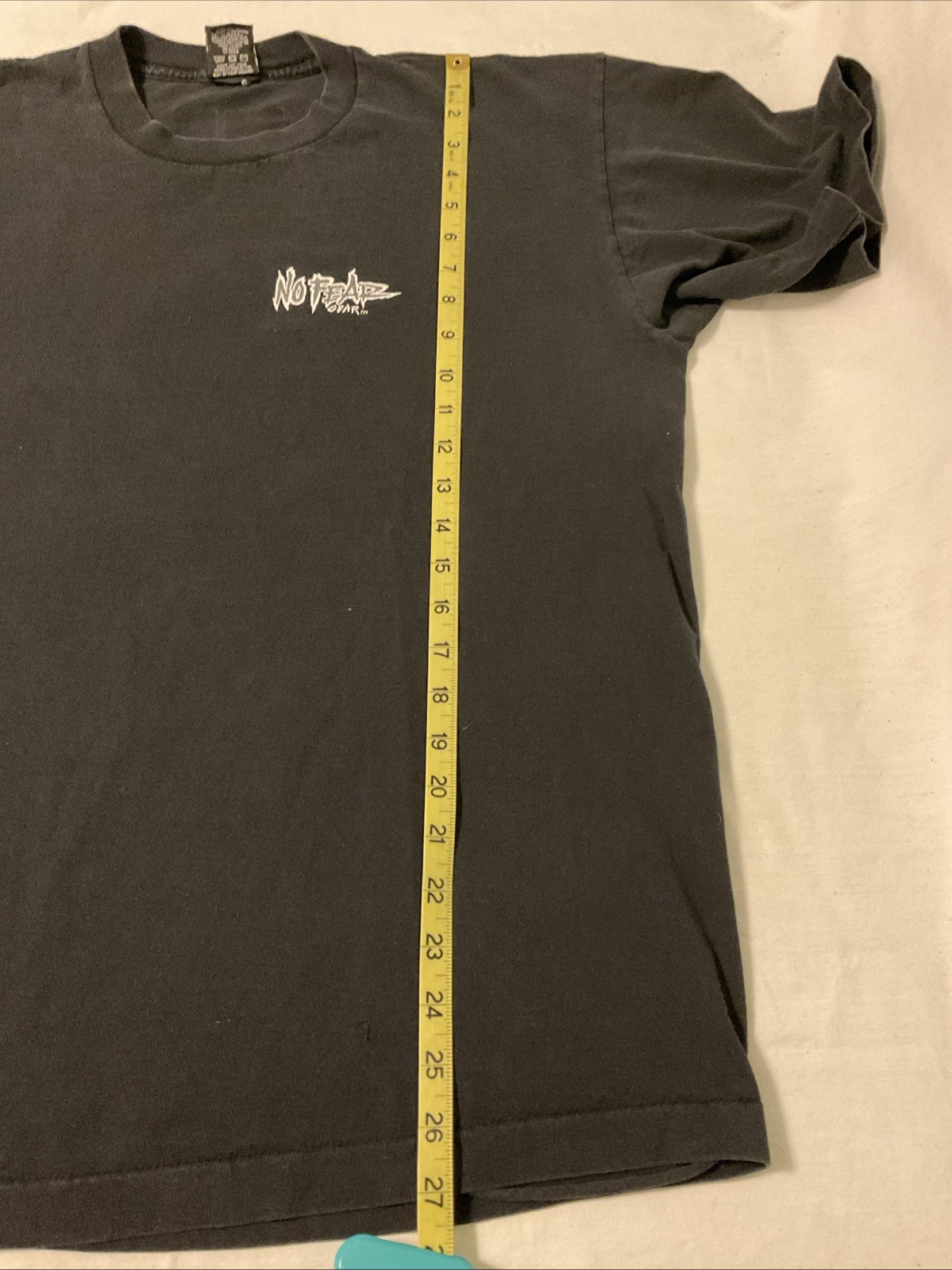 Vintage 90s NO FEAR Black Single Stitch T Shirt He Who Dies Mens XL USA Made