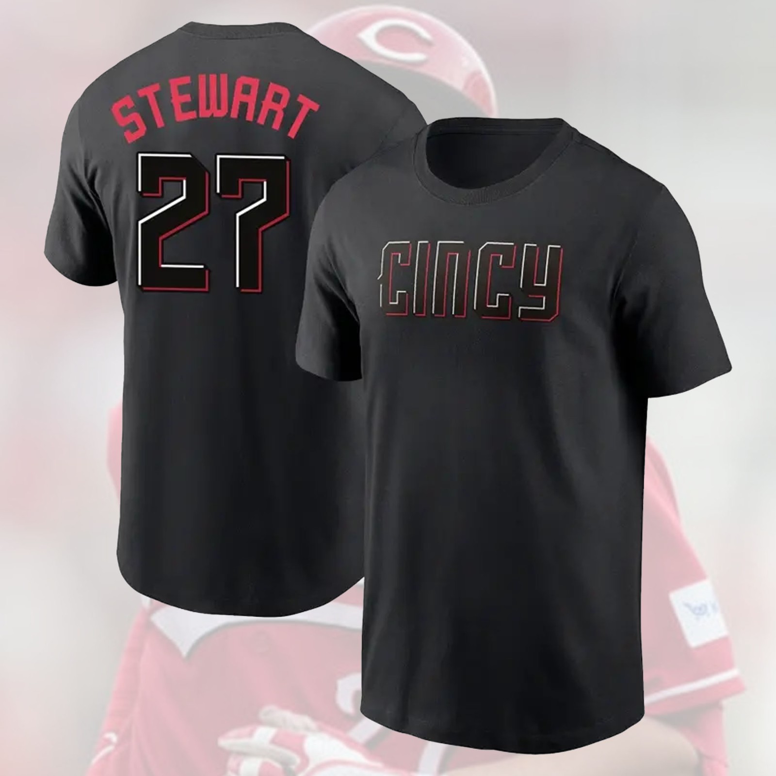 HOT ITEM! Sal Stewart #27 Cincinnati Reds 2026 Name & Number Fan Gifts