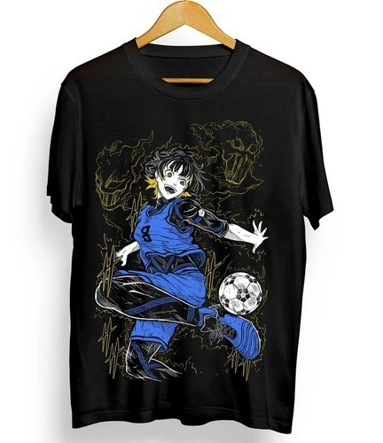 Meguru Bachira Blue Lock Kunigami Rin Itoshi Nagi Anime T-Shirt Blackt