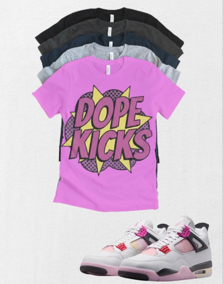 Shirt to match Jordan 4 Comic Dope Kickz Tshirt Sneakerhead Match Tee