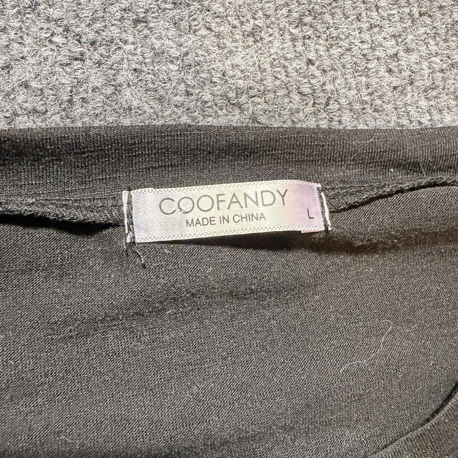 Coofandy Shirt Mens Large Gray Long Sleeve Crewneck Lightweight Jersey Casual