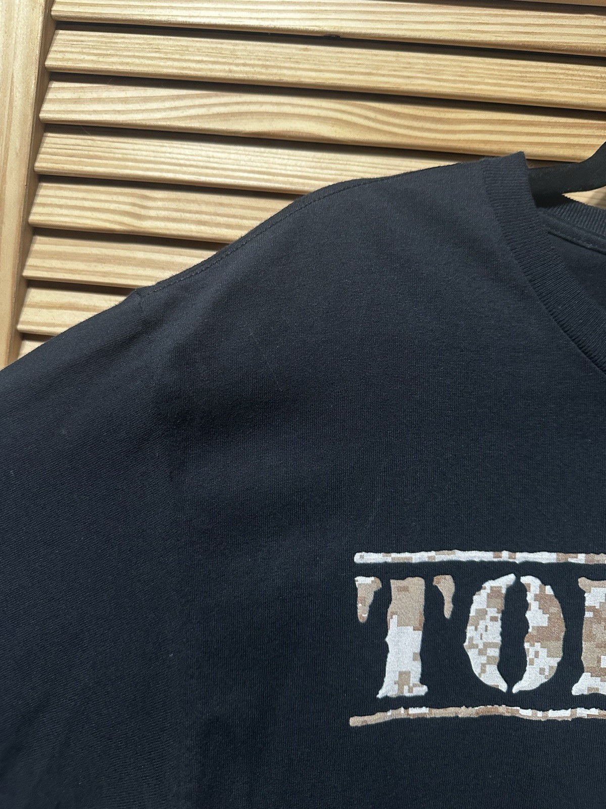 Torture Enduring Freedom Digital Camo Black Tshirt Reality Fade Large