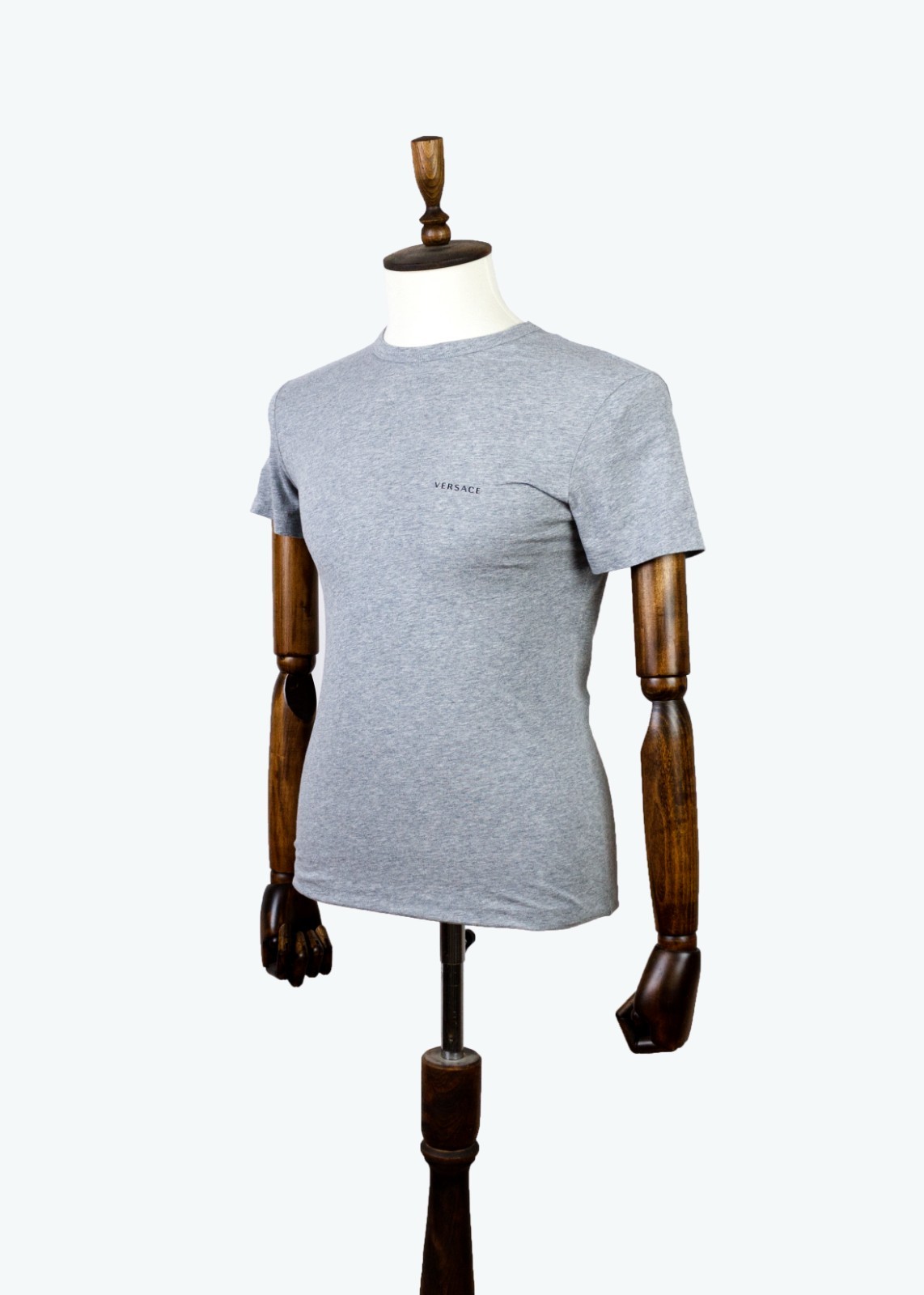Gianni Versace Girocollo Rich Logo T Shirts Top Tee Slim Medusa Spellout 3 S