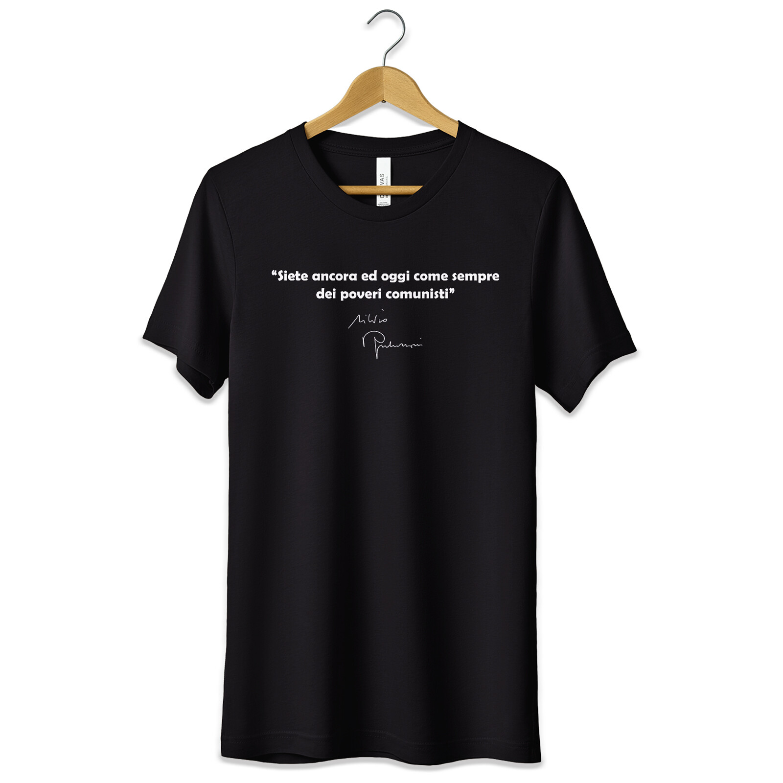 Berlusconi Poor Communists Phrase T-Shirt White Black S M L XL XXL