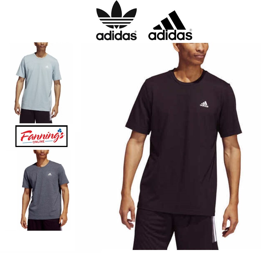 Adidas Men’s Short Sleeve Tee Shirt Moisture Wicking with Logo | H11