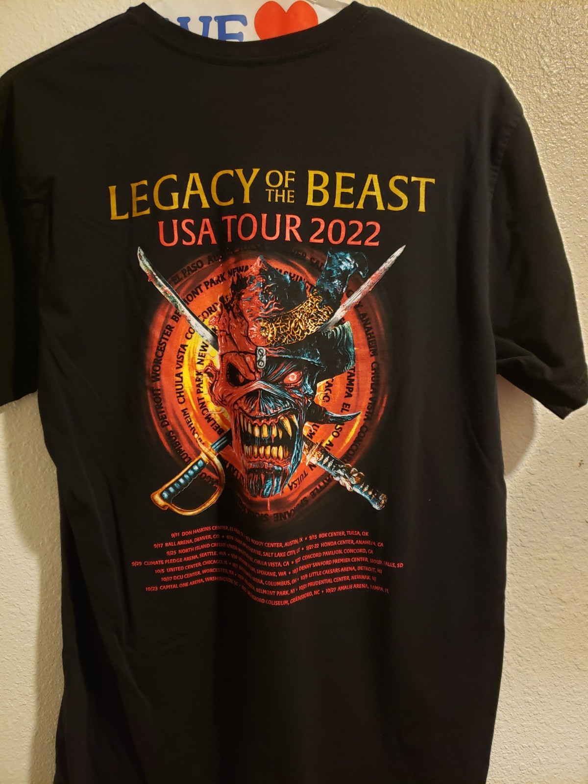 IRON MAIDEN Legacy Of The Beast USA Tour 2022 Shirt XL