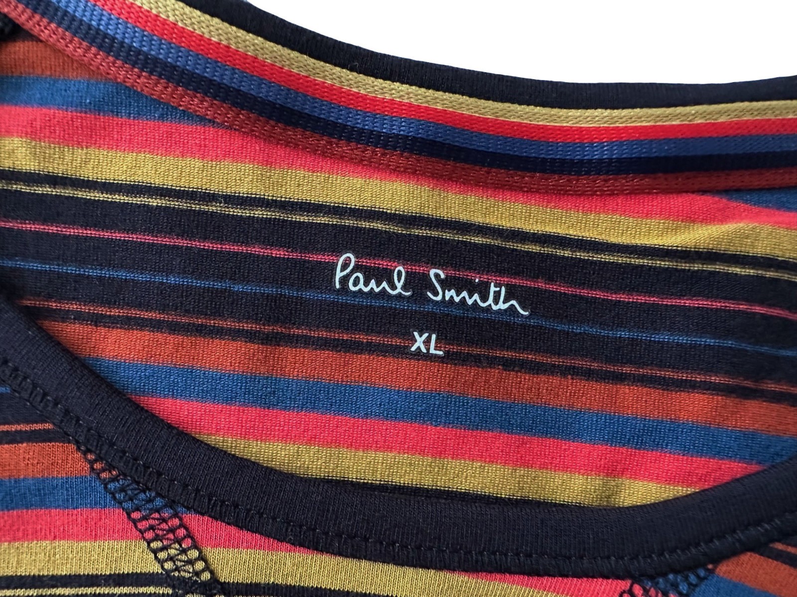 PAUL SMITH LONG SLEEVES STRIPED COTTON MULTICOLOURED T-SHIRT TOP RARE BNWT SZ-XL