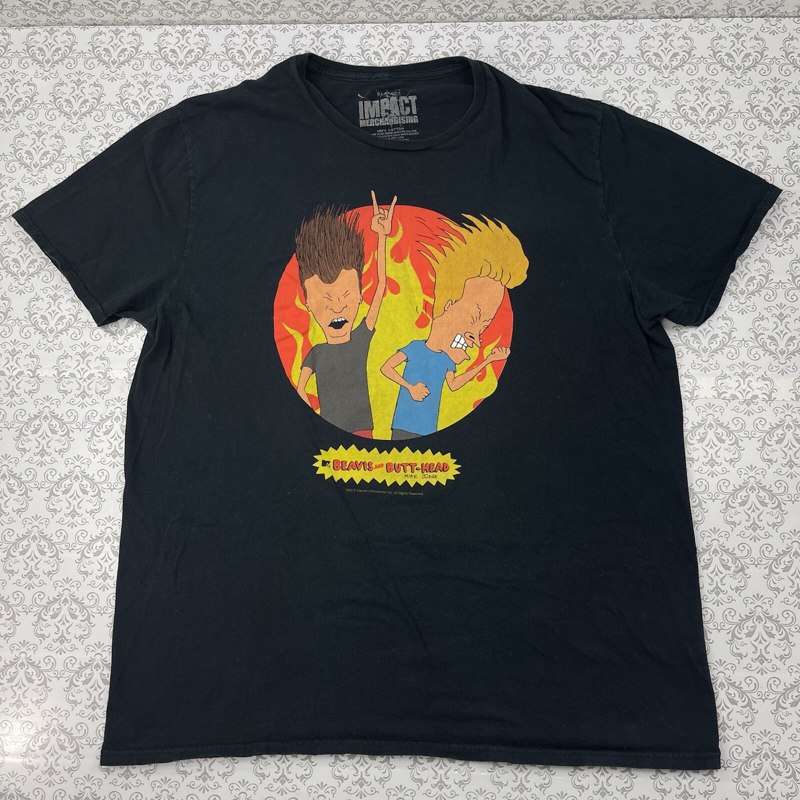 beavis and butthead Impact Merchandising Rocking on Helle Black T-Shirt Men’s XL