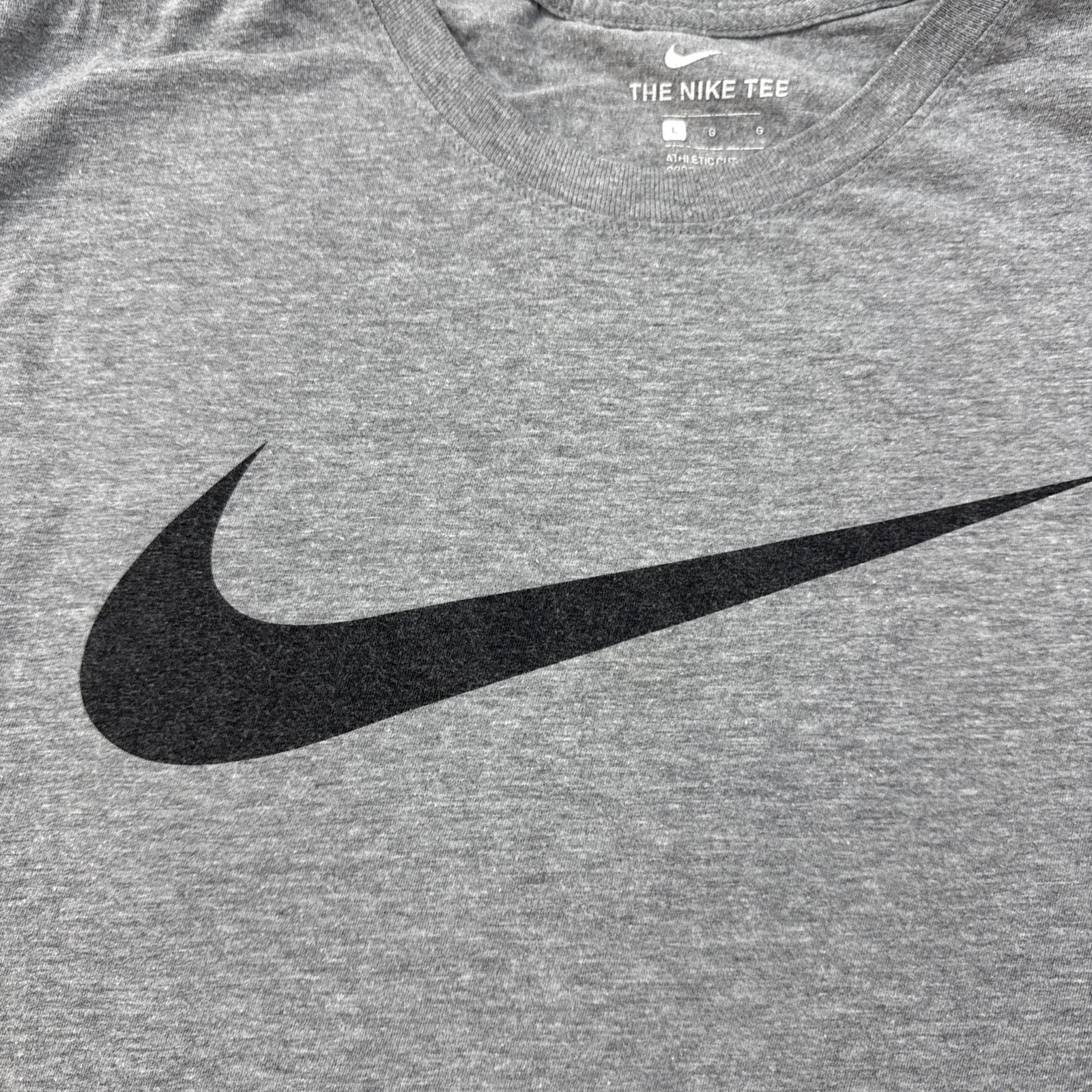 Nike Men’s Gray Crew Neck Short Sleeve Athletic Cut Large