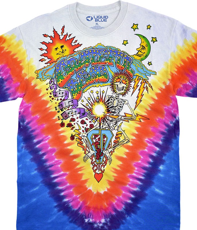 Grateful Dead Summer Tour 92 Tie-Dye T-Shirt Liquid Blue