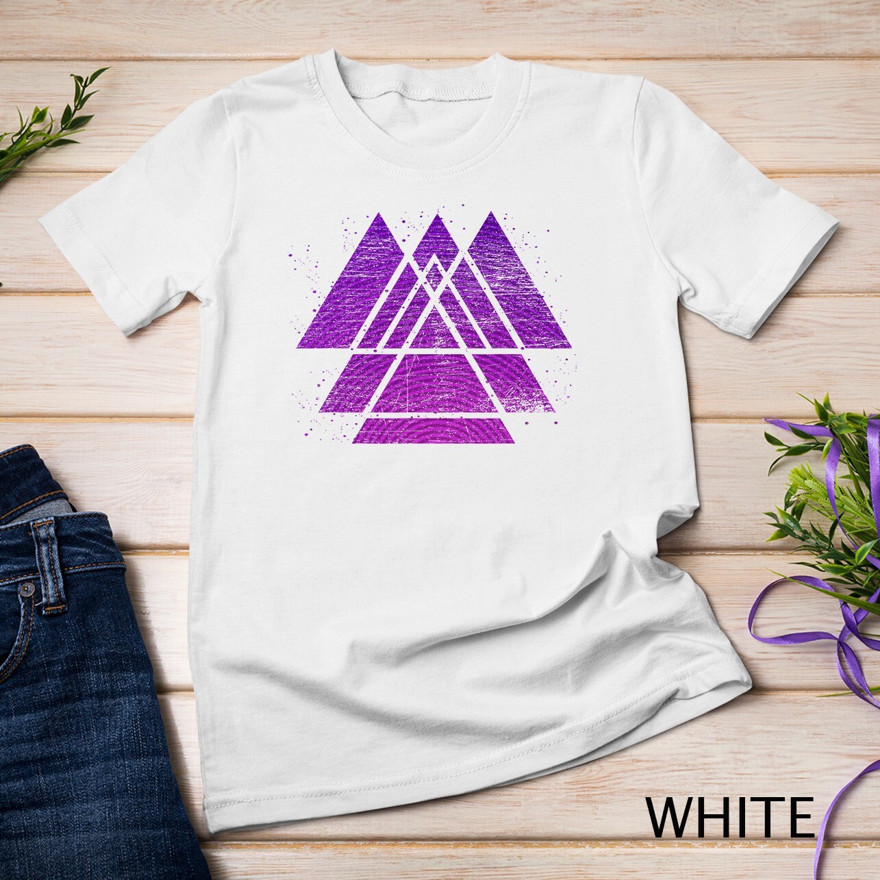 Wildlife Nature Outdoor Trees Geometric Forest T-Shirt Unisex T-shirt