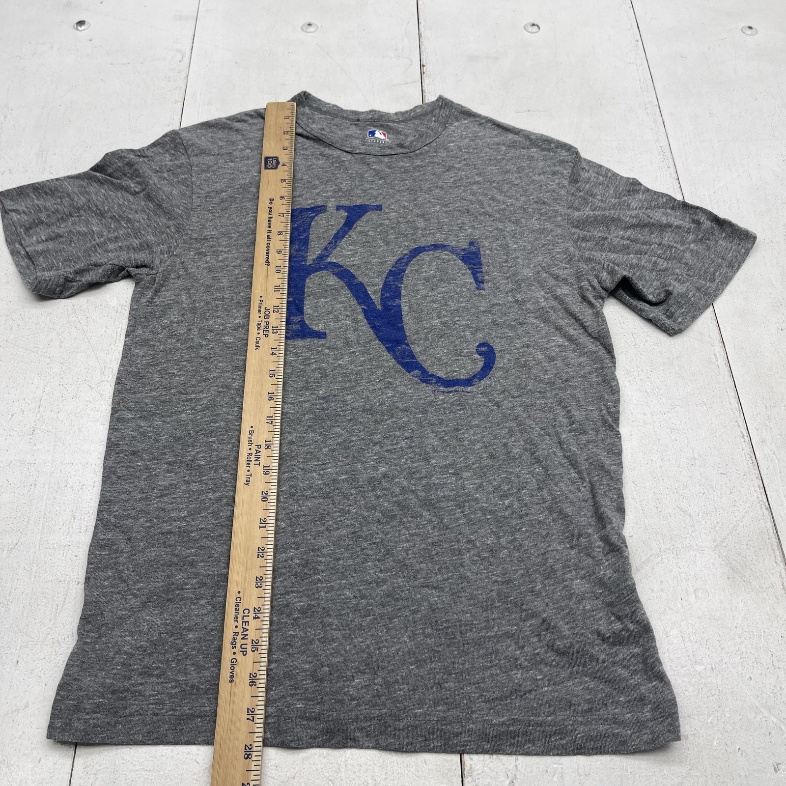 Kansas City Royals Shirt Mens Medium Gray MLB Baseball Tee Genuine Merchandise
