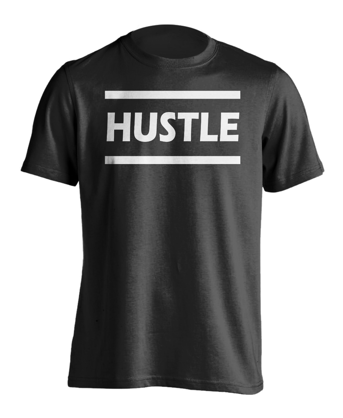 New Men’s Hustle T-shirt Athletic Sports Fan Workout Gym Money Work Tee Shirt