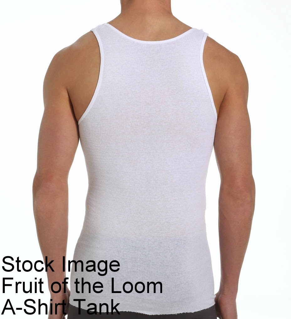 14 White Small S 34-36 Inch A-Shirt Tanks Fruit Of The Loom C/P 86-91 CM