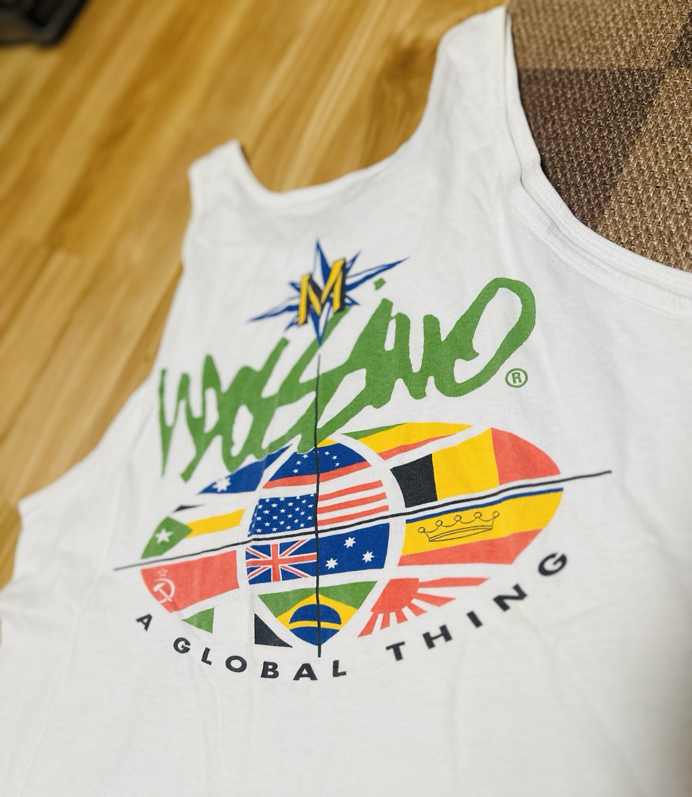 MOSSIMO OG Vintage 1990s A Global Thing Flag Cotton Tank Top Size L