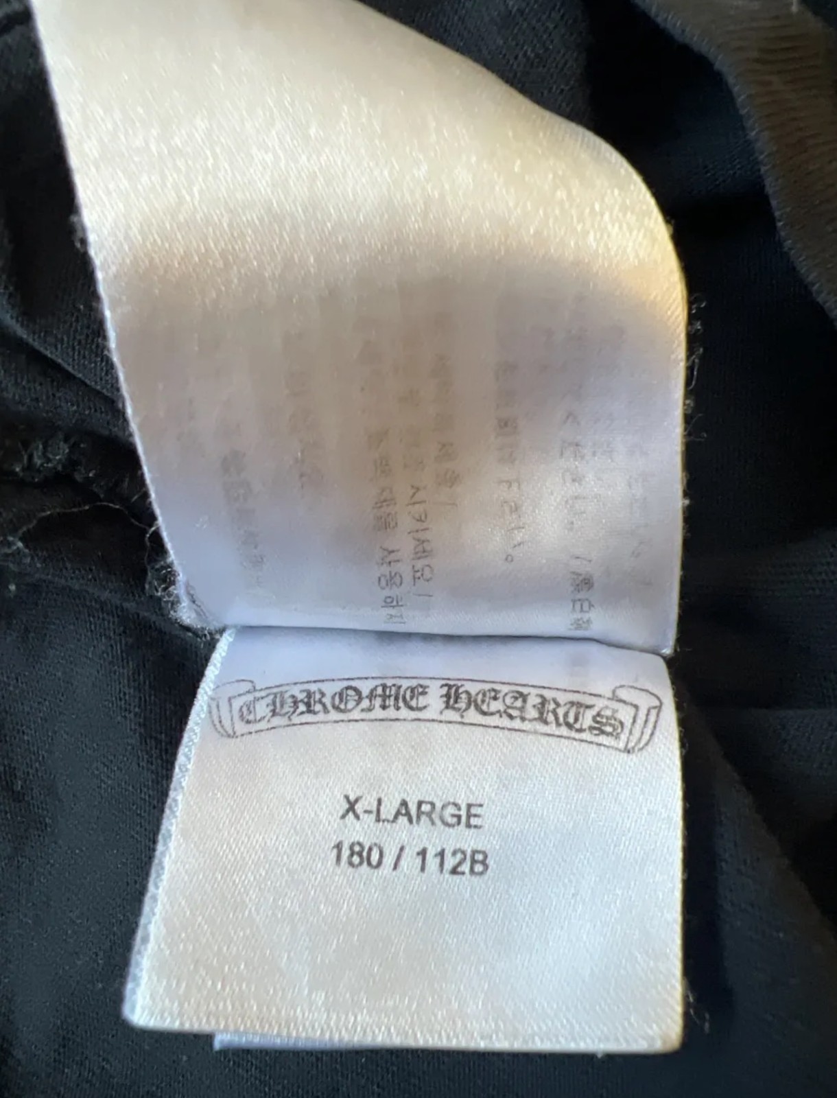 Chrome Hearts Back Spine Pocket TeePocket Tee Size XL