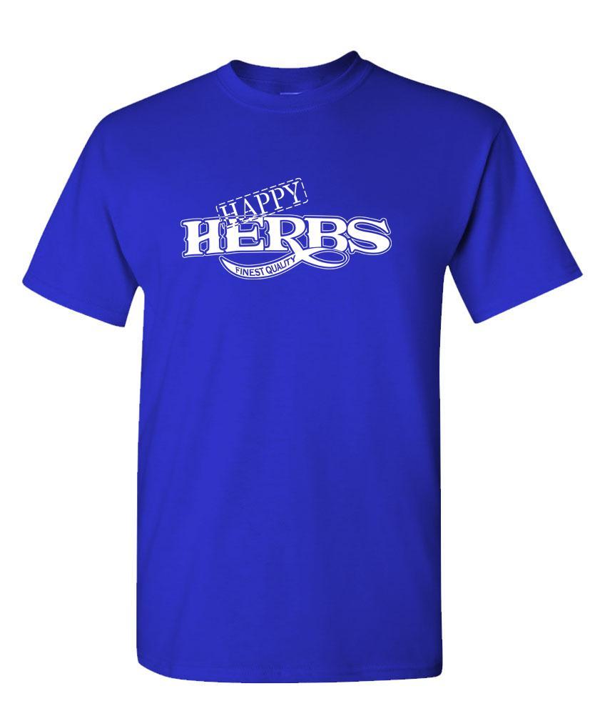 HAPPY HERBS Finest Quality – funny retro – Unisex Cotton T-Shirt Tee Shirt