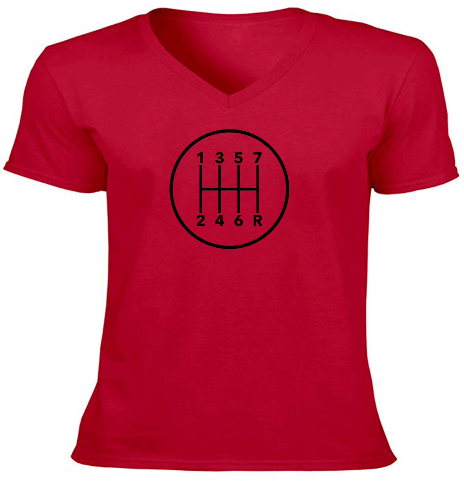 Manual Transmission Gears Shift Pattern 7 Speed Stick T-Shirt Manual Gearbox Tee