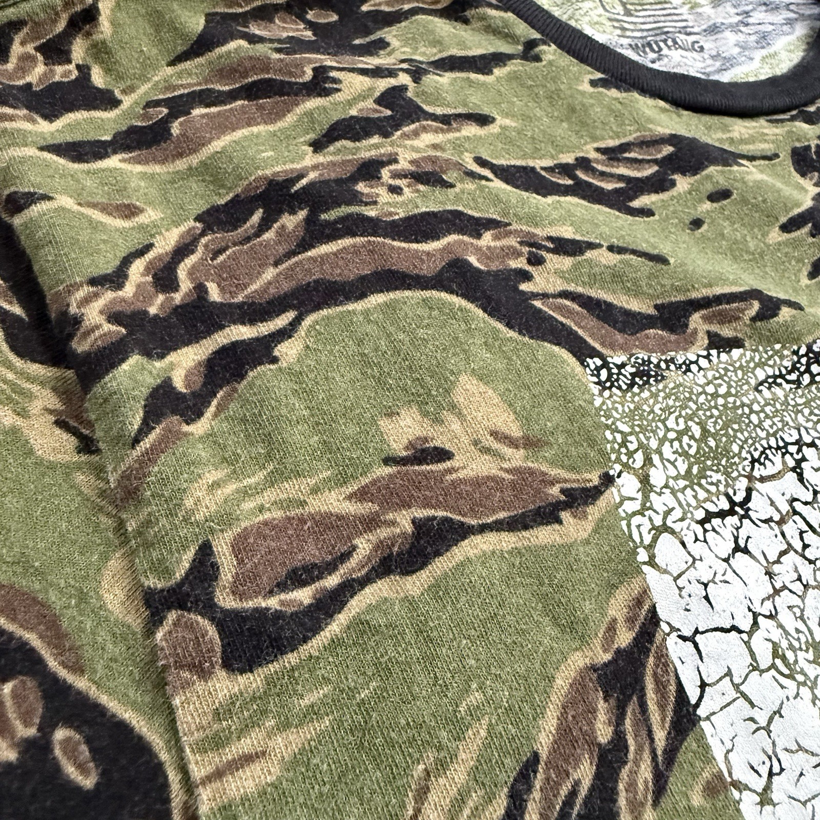 🔴Wu-Tang Shirt Size Large Camouflage Wu Shattered Design WuTang Brand Ltd Rare