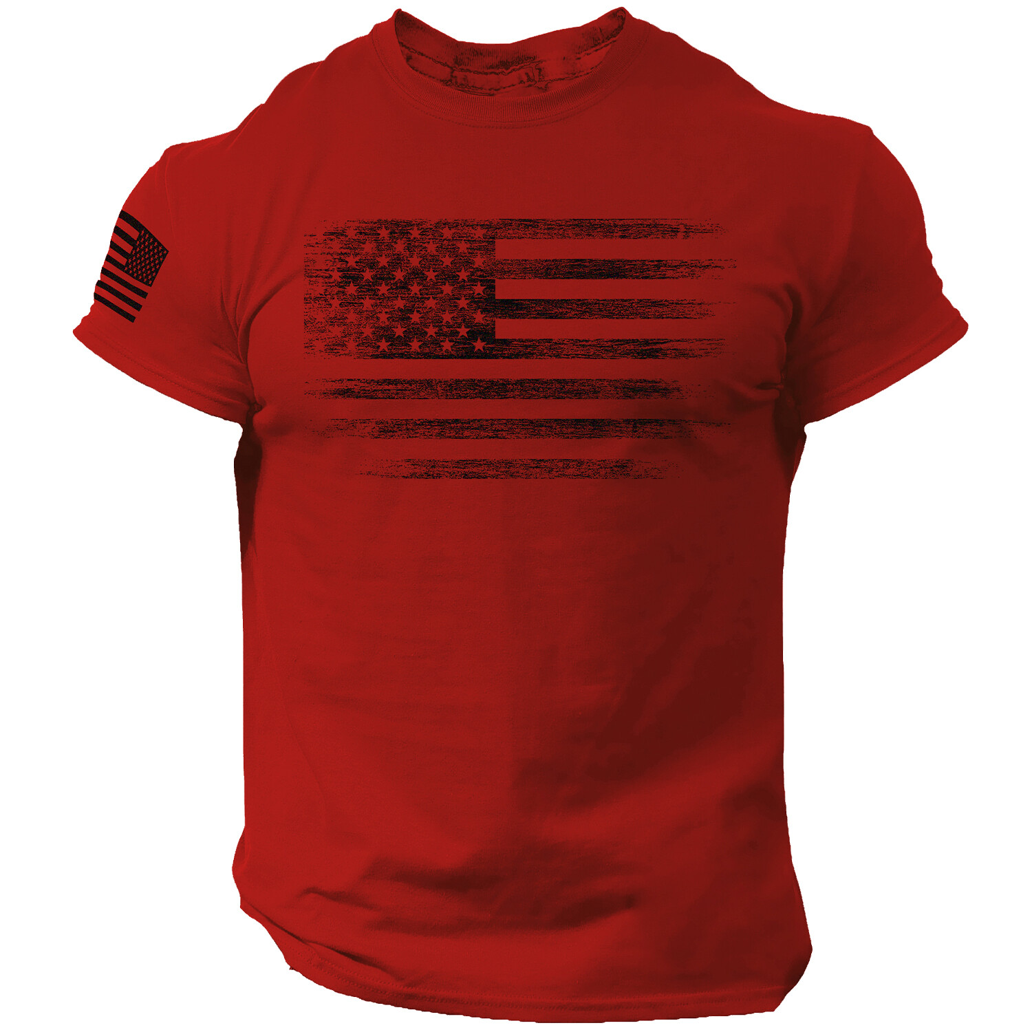 USA Distressed Flag Men T Shirt Patriotic American Tee S – 2XL