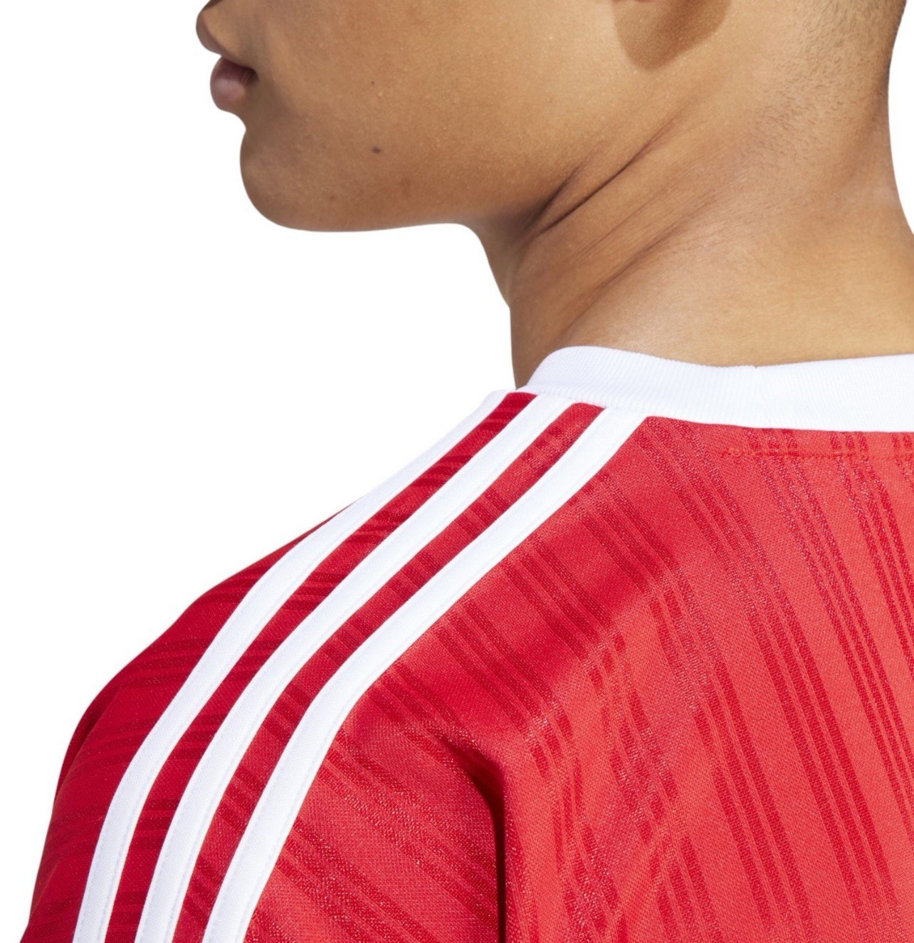 NEW MEN’S ADIDAS ORIGINALS TREFOIL POLY TEE SHIRT SIZE Large RED IM9458 Scarlet