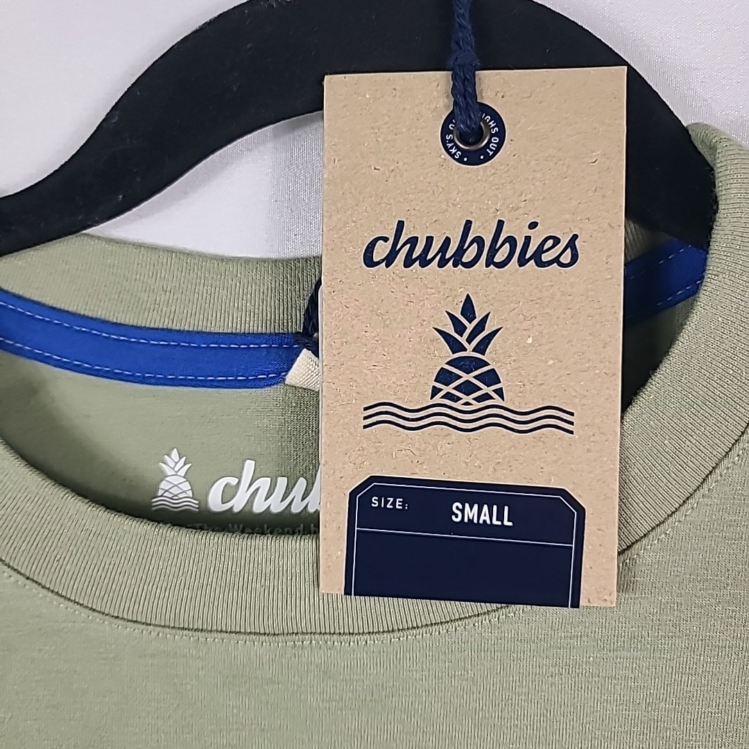 NWT Chubbies The Relaxer ‘The Weekend Has Arrived’ Long Sleeve Olive Green Sz S