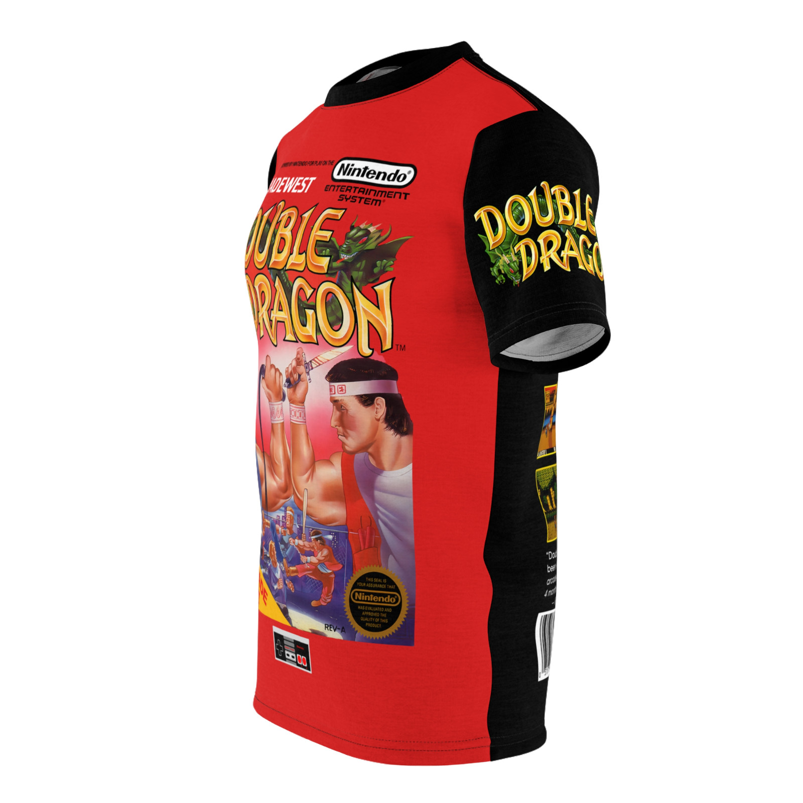 Double Dragon 1988 NES Retro Video Game Nintendo Box Cover Game T-Shirt