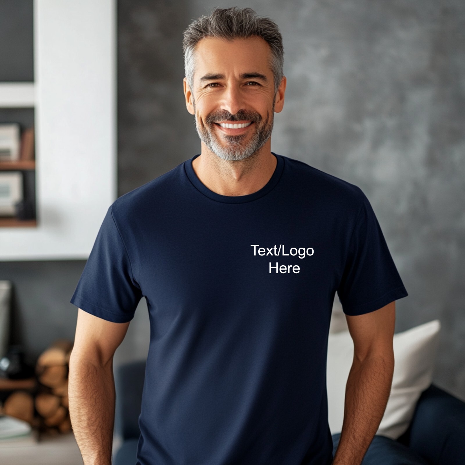 Personalised Custom Printed Crew Neck T-Shirt Work Wear Uniform Event Text Logo