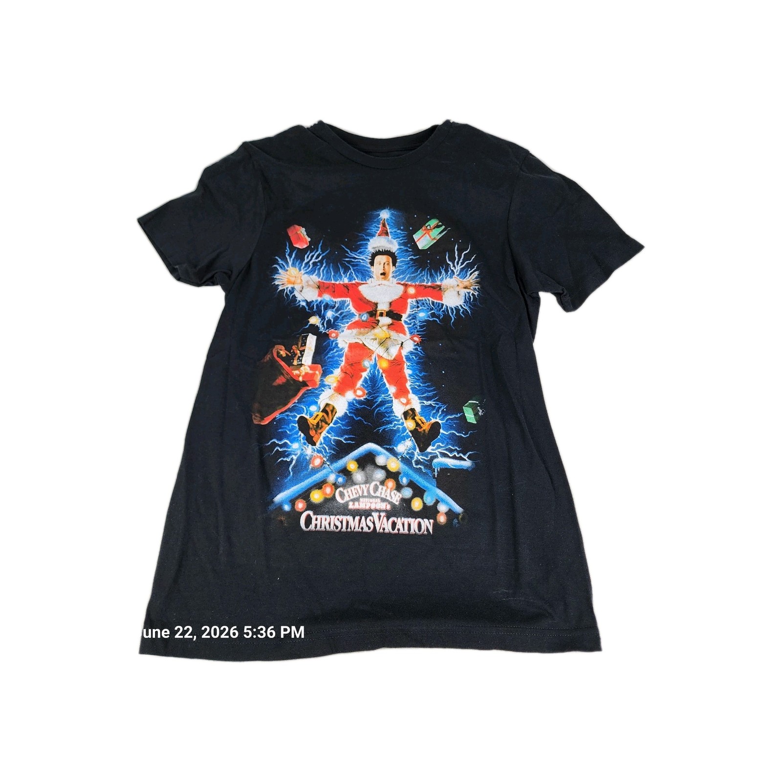 National Lampoon Christmas Vacation Graphic T-Shirt Black Men’s Small Hybrid New