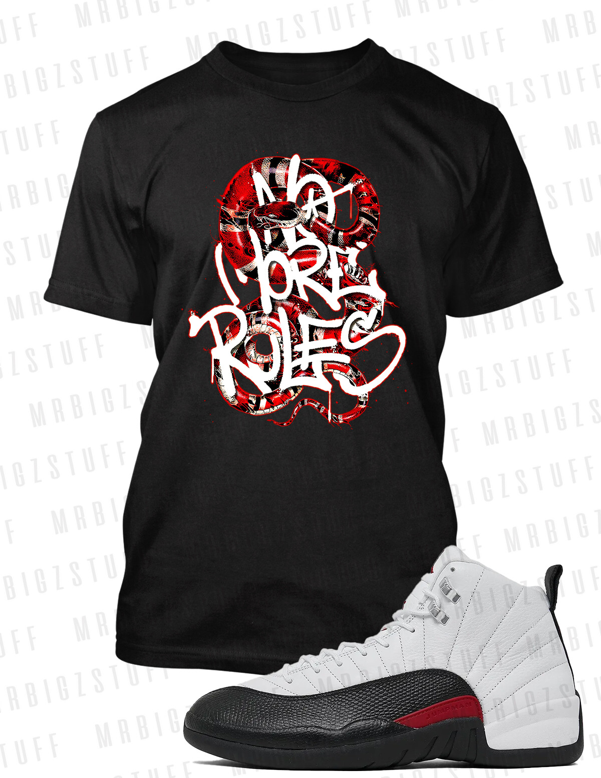 No More Rules T Big & Tall Graphic Pro Club Shaka RTP Tee to Match J12 Red Taxi