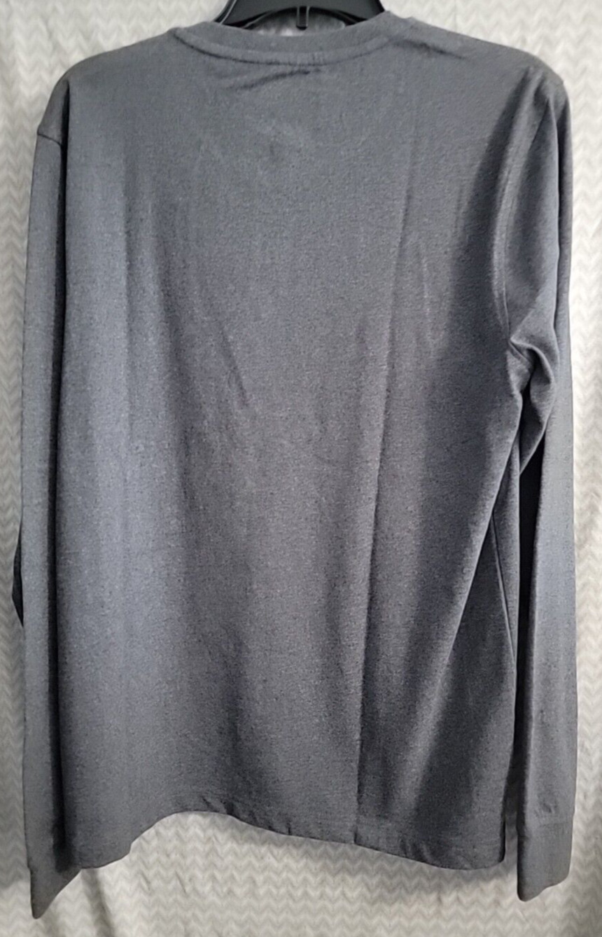 IZOD Saltwater Jersey Mountain Henley Carbon Heather Gray Men’s Medium Shirt