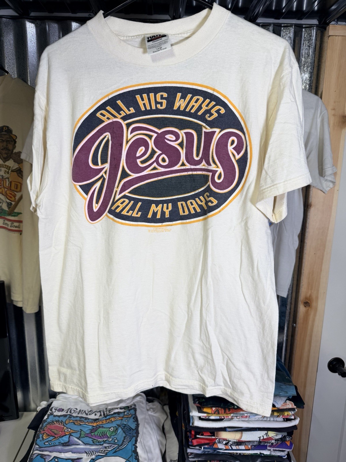 Living Epistles Tultex All His Ways All My Days L Vintage Shirt 22×30